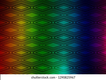Light Multicolor, Rainbow vector layout with lines, rectangle. Modern geometric abstract illustration with lines, squares. Smart design for your business advert.
