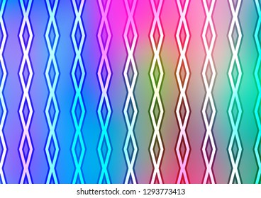 Light Multicolor, Rainbow vector layout with lines, rectangle. Glitter abstract illustration with colorful lines, rhombuses. Backdrop for TV commercials.