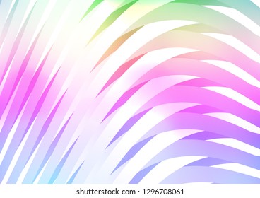 Light Multicolor, Rainbow vector layout with flat lines. Blurred decorative design in simple style with lines. Best design for your ad, poster, banner.