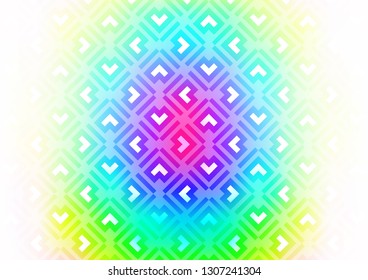 Light Multicolor, Rainbow vector layout with flat lines. Blurred decorative design in simple style with lines. Pattern for websites, landing pages.
