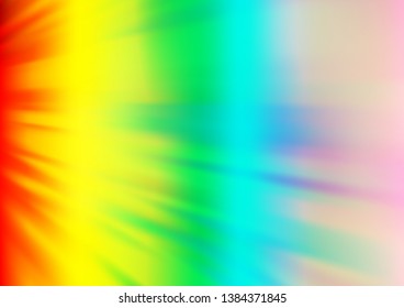 Light Multicolor, Rainbow vector layout with flat lines. Shining colored illustration with narrow lines. Pattern for ads, posters, banners.