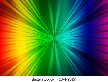Light Multicolor, Rainbow vector layout with flat lines. Decorative shining illustration with lines on abstract template. Backdrop for TV commercials.