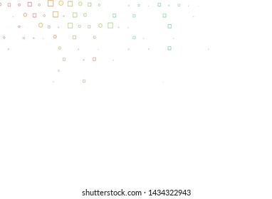 Light Multicolor, Rainbow vector layout with circle spots, cubes. Colorful illustration with circles, squares in nature style. Design for business adverts.