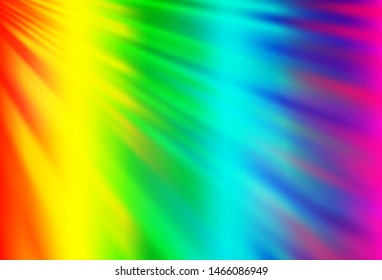 Light Multicolor, Rainbow vector layout with flat lines. Decorative shining illustration with lines on abstract template. Pattern for ads, posters, banners.