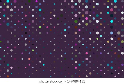 Light Multicolor, Rainbow vector layout with circle shapes. Illustration with set of shining colorful abstract circles. Design for posters, banners.