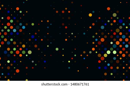 Light Multicolor, Rainbow vector layout with circle shapes. Abstract illustration with colored bubbles in nature style. Pattern for beautiful websites.