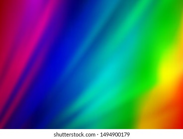 Light Multicolor, Rainbow vector layout with flat lines. Shining colored illustration with narrow lines. Best design for your ad, poster, banner.