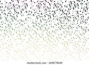 Light Multicolor, Rainbow vector layout with circle shapes. Glitter abstract illustration with blurred drops of rain. Pattern for ads, leaflets.
