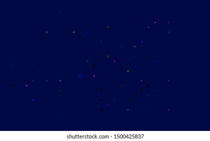 Light Multicolor, Rainbow vector layout with circle shapes. Glitter abstract illustration with blurred drops of rain. Pattern of water, rain drops.