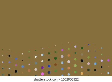 Light Multicolor, Rainbow vector layout with circle shapes. Abstract illustration with colored bubbles in nature style. Completely new template for your brand book.