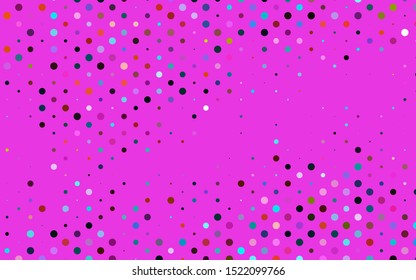 Light Multicolor, Rainbow vector layout with circle shapes. Modern abstract illustration with colorful water drops. Pattern for beautiful websites.