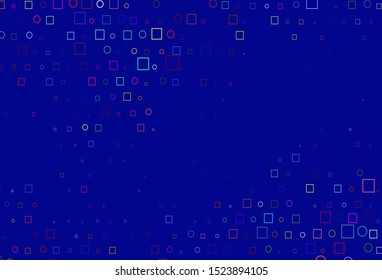 Light Multicolor, Rainbow vector layout with circle spots, cubes. Abstract illustration with colorful circles, rectangles. Pattern for beautiful websites.