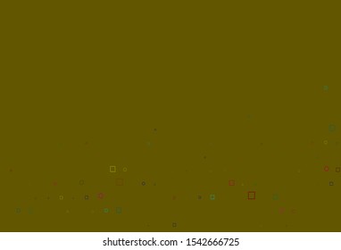Light Multicolor, Rainbow vector layout with circle spots, cubes. Colorful illustration with circles, squares in nature style. Template for your brand book.