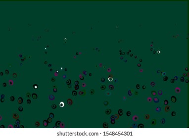 Light Multicolor, Rainbow vector layout with circle shapes. Modern abstract illustration with colorful water drops. Completely new template for your brand book.