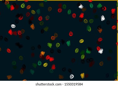 Light Multicolor, Rainbow vector layout with circle shapes. Abstract illustration with colored bubbles in nature style. Design for business adverts.