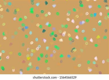 Light Multicolor, Rainbow vector layout with circle shapes. Abstract illustration with colored bubbles in nature style. Template for your brand book.