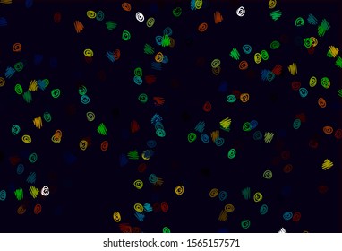 Light Multicolor, Rainbow vector layout with circle shapes. Illustration with set of shining colorful abstract circles. Design for business adverts.