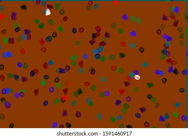 Light Multicolor, Rainbow vector layout with circle shapes. Blurred bubbles on abstract background with colorful gradient. Design for posters, banners.