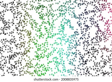 Light Multicolor, Rainbow vector layout with circle shapes. Illustration with set of shining colorful abstract circles. Design for business adverts.