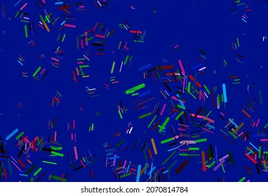Light Multicolor, Rainbow vector layout with flat lines. Glitter abstract illustration with colored sticks. Pattern for business booklets, leaflets.