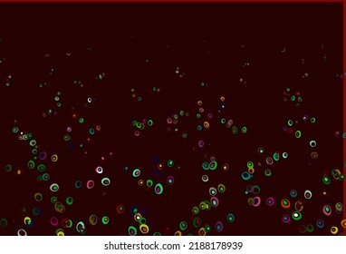 Light Multicolor, Rainbow vector layout with circle shapes. Beautiful colored illustration with blurred circles in nature style. Template for your brand book.