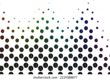 Light multicolor, rainbow vector layout with circle shapes. Modern abstract illustration with colorful water drops. Pattern for beautiful websites.
