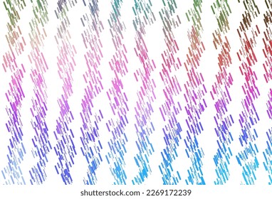 Multicolor claro, diseño vectorial arco iris con líneas planas. Ilustración abstracta brillante con palos de color. Patrón para sitios web, páginas de inicio.