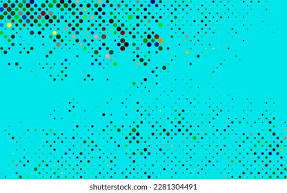 Light Multicolor  Rainbow vector layout and circle shapes  Glitter abstract illustration and blurred drops rain  Pattern for ads  leaflets 