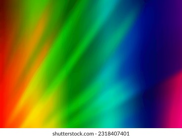Light Multicolor, Rainbow vector layout with flat lines. Modern geometrical abstract illustration with staves. Pattern for websites, landing pages.