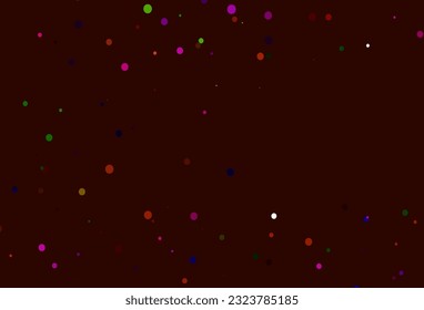 Light Multicolor, Rainbow vector layout with circle shapes. Abstract illustration with colored bubbles in nature style. Pattern of water, rain drops.