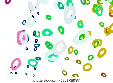 Light Multicolor, Rainbow vector layout with circle shapes. Modern abstract illustration with colorful water drops. Design for posters, banners.