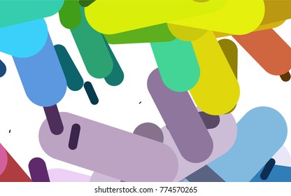 Light Multicolor, Rainbow vector layout with flat lines. Glitter abstract illustration with colored sticks. The pattern can be used for medical ad, booklets, leaflets