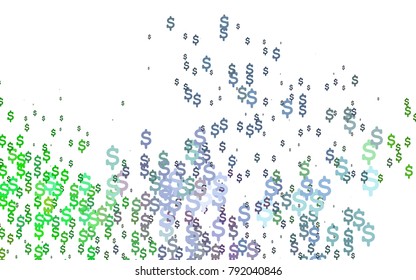 Light Multicolor, Rainbow vector layout with banking symbols. Modern geometrical abstract illustration with banking symbols. The pattern can be used for financial, investment websites.