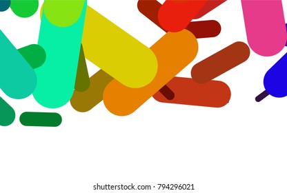 Light Multicolor, Rainbow vector layout with flat lines. Blurred decorative design in simple style with lines. The template can be used as a background.