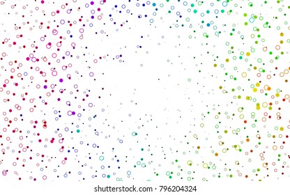 Light Multicolor, Rainbow vector  layout with circle shapes. Modern abstract illustration with colorful water drops. The pattern can be used for aqua ad, booklets.