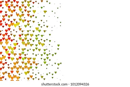 Light Multicolor, Rainbow vector lovely background with hearts. Valentines greeting card with cute hearts. Abstract pattern for your design, website, ad.