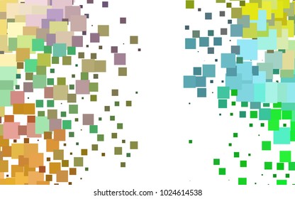 Light Multicolor, Rainbow vector low poly background. A sample with a polygonal design. Illustration in polygonal style with repeating squares