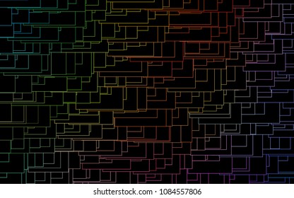 Light Multicolor, Rainbow vector low poly background. A sample with a polygonal design. Illustration in polygonal style with repeating squares