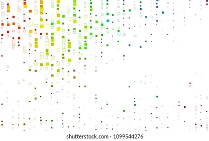 Light Multicolor, Rainbow vector low poly background. A sample with a polygonal design. Illustration in polygonal style with repeating squares