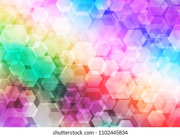 Light Multicolor, Rainbow vector low poly background. A completely new color illustration in a vague style. A completely new design for your business.