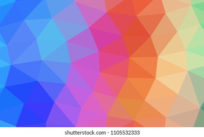 Light Multicolor, Rainbow vector low poly low poly. Shining illustration, which consist of triangles. Brand new style for your business design.