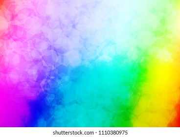 Light Multicolor, Rainbow vector low poly background. Shining colored illustration in a Brand new style. The polygonal design can be used for your web site.