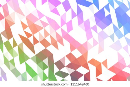 Light Multicolor, Rainbow vector low poly layout. Shining illustration, which consist of triangles. The elegant pattern can be used as part of a brand book.