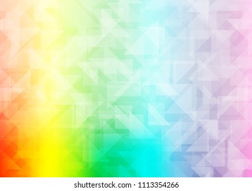 Light Multicolor, Rainbow vector low poly layout. Colorful abstract illustration with gradient. The best triangular design for your business.