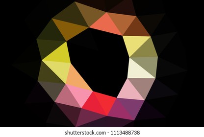 Light Multicolor, Rainbow vector low poly low poly. Creative geometric illustration in Origami style with gradient. The template can be used as a background for cell phones.