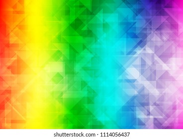 Light Multicolor, Rainbow vector low poly low poly. Triangular geometric sample with gradient.  The textured pattern can be used for background.