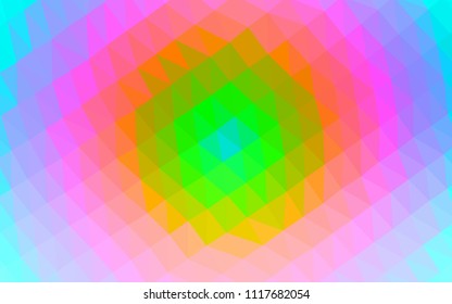 Light Multicolor, Rainbow vector low poly cover. Glitter abstract illustration with an elegant design. The completely new template can be used for your brand book.