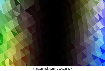Light Multicolor, Rainbow vector low poly texture. Geometric illustration in Origami style with gradient.  A completely new template for your business design.