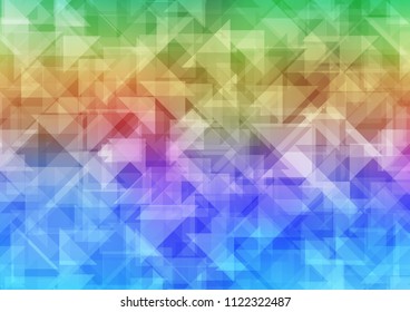 Light Multicolor, Rainbow vector low poly low poly. Glitter abstract illustration with an elegant design. The template can be used as a background for cell phones.