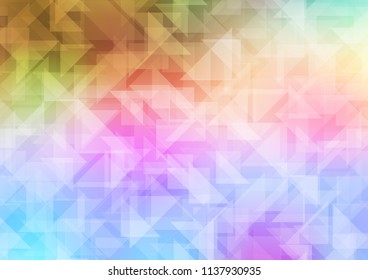 Light Multicolor, Rainbow vector low poly layout. Brand new colored illustration in blurry style with gradient. The elegant pattern can be used as part of a brand book.